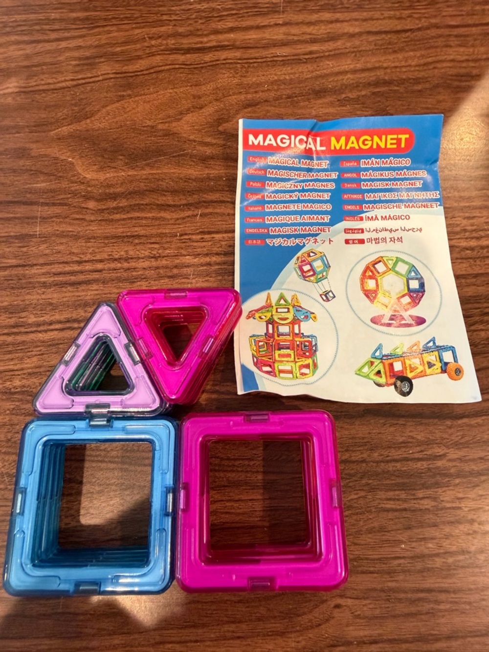 Target Magnetic Building Tiles Set - Pink & Blue